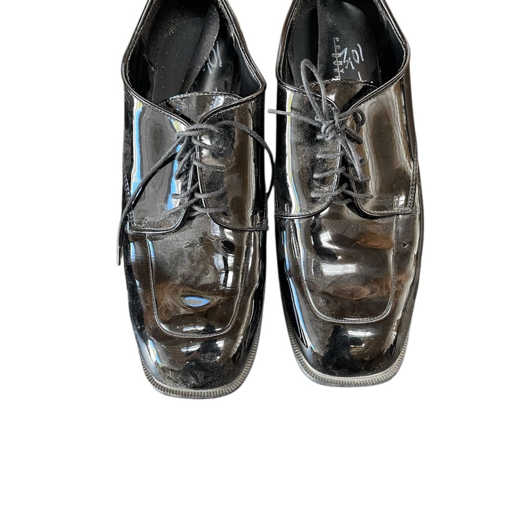 Perry Ellis Black Patent Leather Oxfords/Tuxedo Shoes Men’s Size 10 1/2